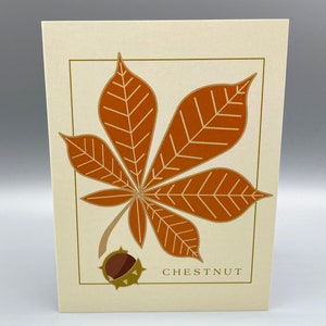 Chestnut Leaf and Nut, Card