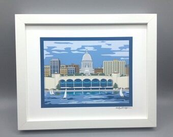 Madison, Wisconsin Skyline, Art print