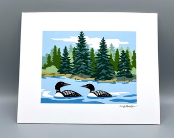 Loon Lake, Art prints, 8x10,11x14