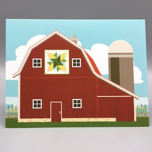 Barn Quilt, Barn, Farm, Card