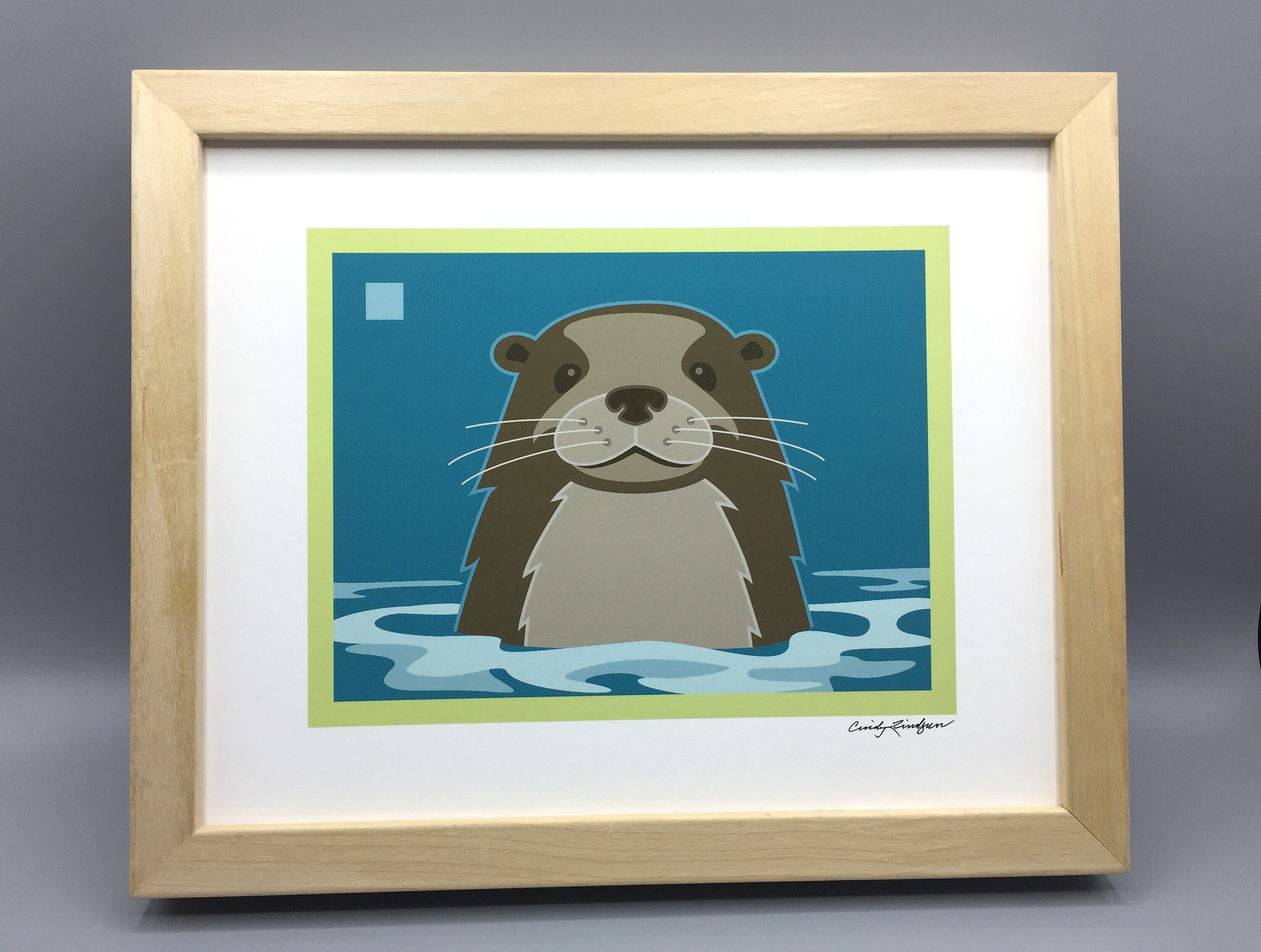 Otter Art Print 8x10 11x14 - Etsy