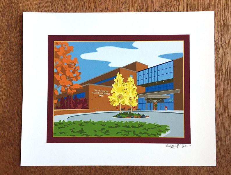 The Law School Walter Mondale University of Minnesota Art Etsy
