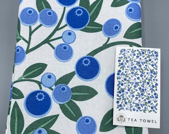 Blueberries, Tea Towel