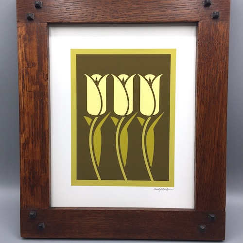 Rose Arts and Crafts Style Art Print Etsy