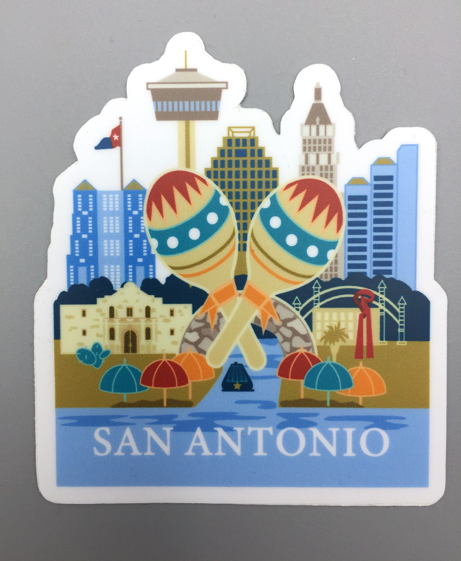 San Antonio Texas Skyline Vinyl Sticker Etsy