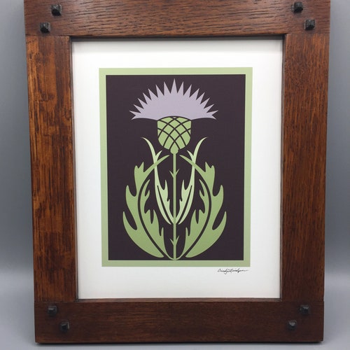 Rose Arts and Crafts Style Art Print Etsy