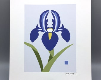 Purple Iris, Art Print