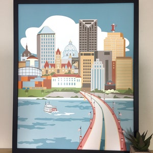 St. Paul River View, 16x20" art print, small poster