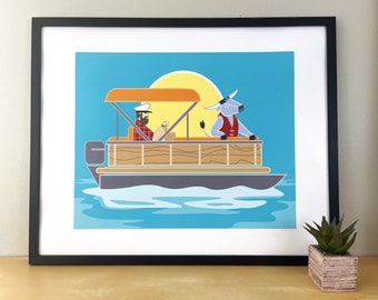 Lake Babe, Paul Bunyan, Babe, 16x20" art print, small poster