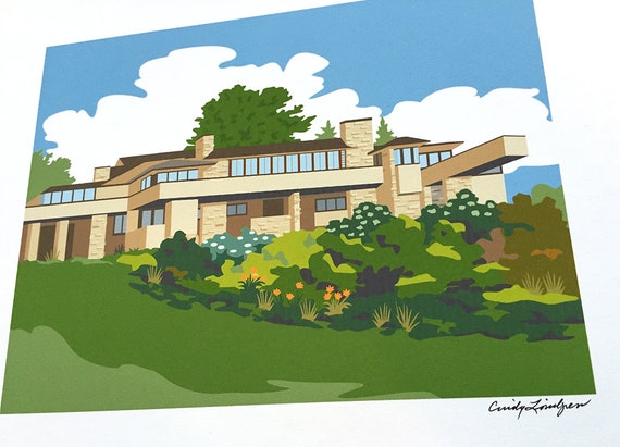 Taliesin,spring Green, Wisconsin, Frank Lloyd Wright, 8x10 Taliesin,spring Green, Wisconsin, Frank Lloyd Wright, 8x10