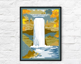 Minnehaha Falls, 18x 24" poster