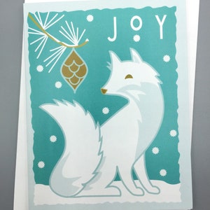 White Fox Holiday card image 2