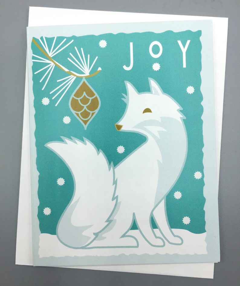 White Fox Holiday card image 2