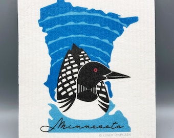 Minnesota Loon, Swedish Dishcloth