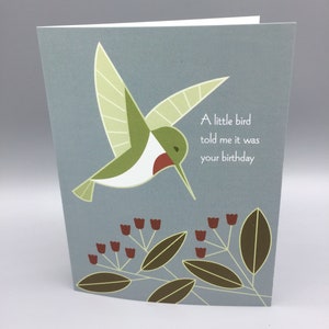 Hummingbird Birthday Card