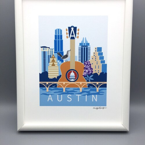 Keep It Weird Austin Poster Austin Wall Art Austin Print Etsy