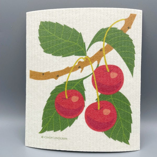 Cherry Trio, Swedish Dishcloth