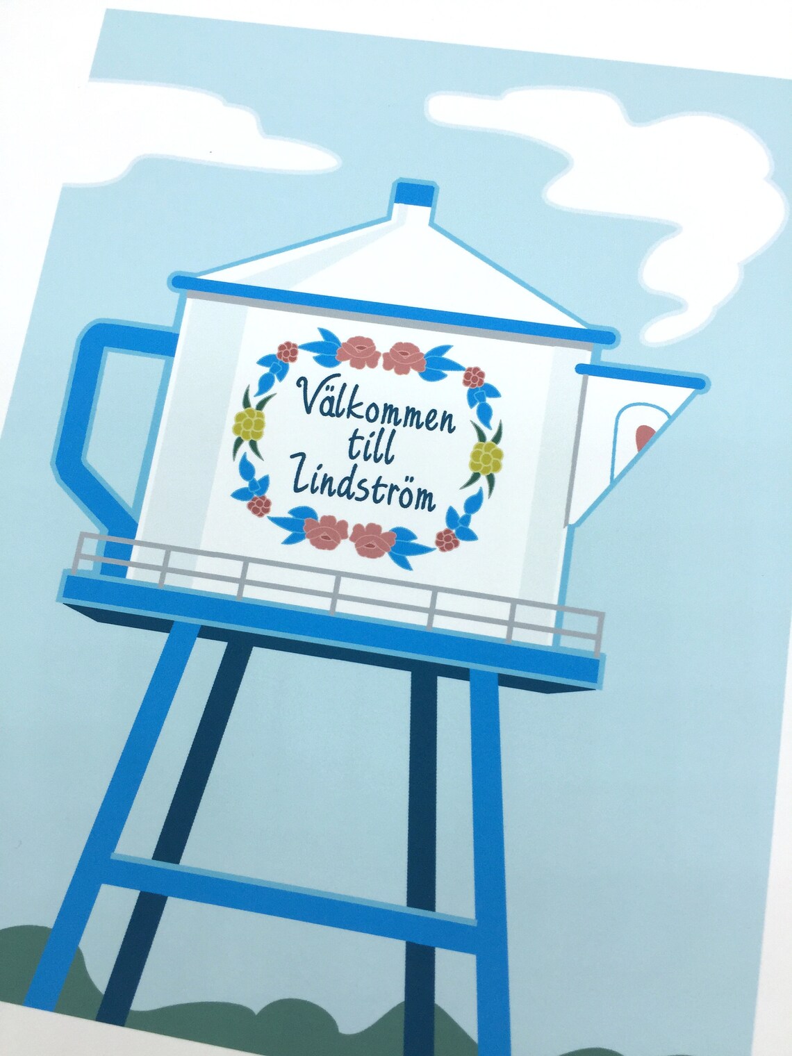 Coffee Pot Water Tower Lindstrom MN Art Print Etsy