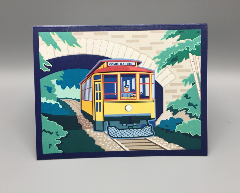 Lake Harriet,Minneapolis, Minnesota, Trolley Card, Streetcar, image 1