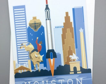 Houston, Texas skyline card