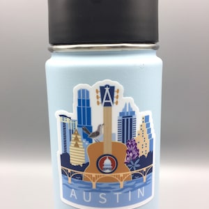 Austin, Texas Skyline, Vinyl Sticker,