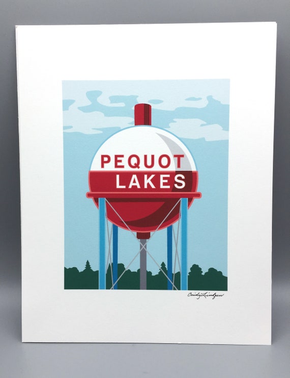 Bobber Water Tower, Pequot Lakes, Minnesota,art Print 