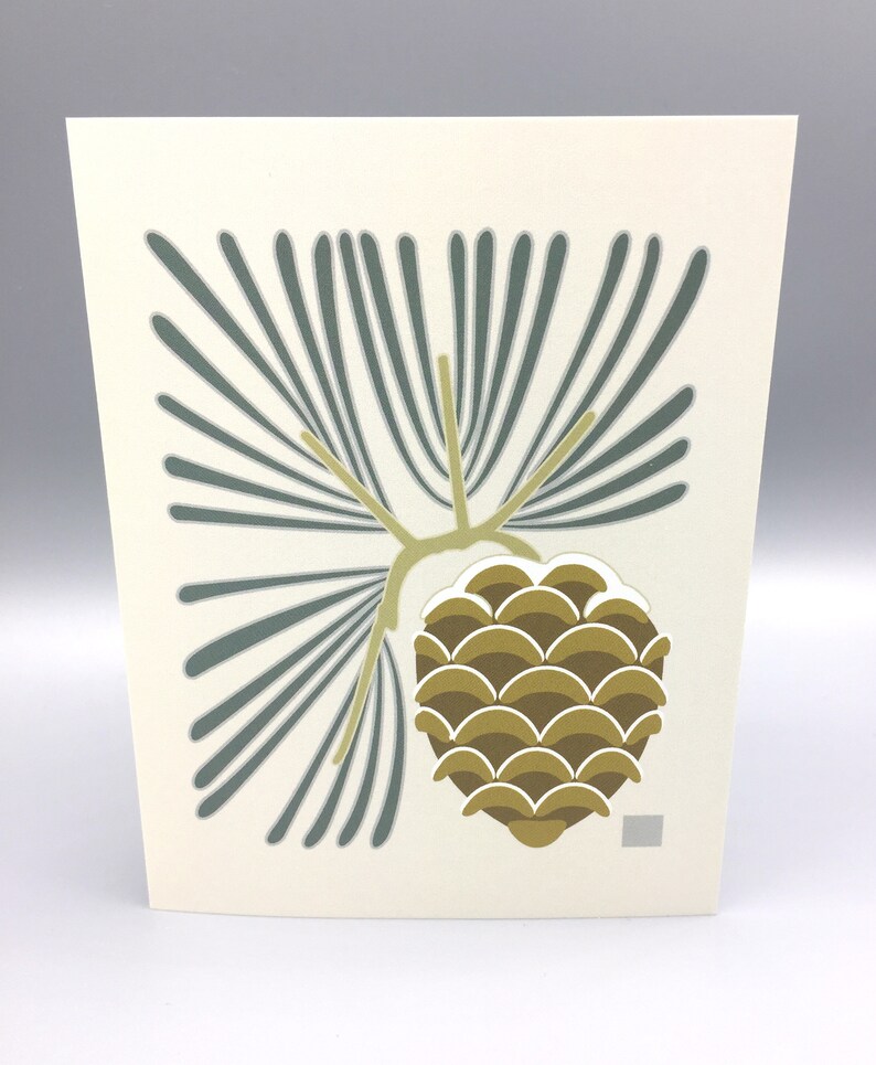 Scalloped Pine Cone Note Card image 3