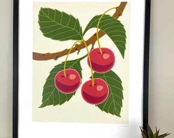 Cherry Trio, 16x20" art print, small poster