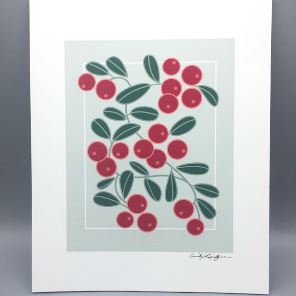 Lingonberry,Lingonberries, Art Print