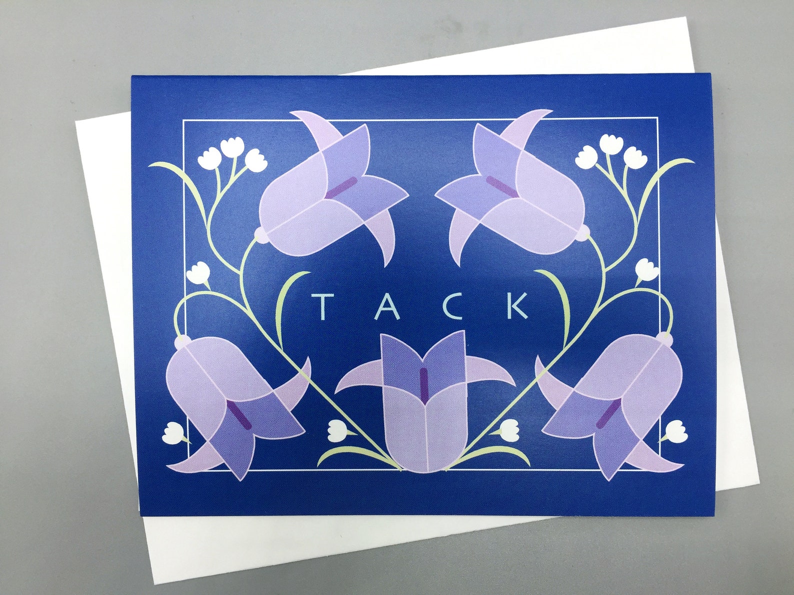 Swedish Thank you card Tack Sweden Etsy