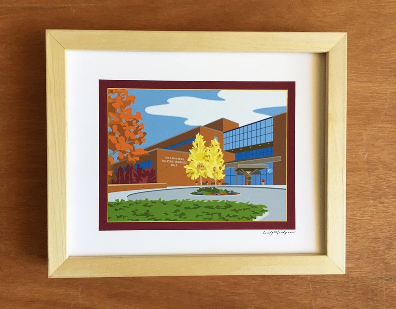 The Law School Walter Mondale University of Minnesota Art Etsy