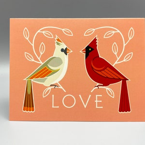 Cardinal Pair Love Card