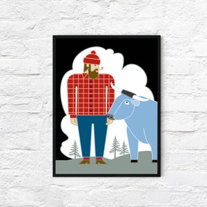 Paul Bunyan and Babe the Blue Ox, 18x 24 poster image 1