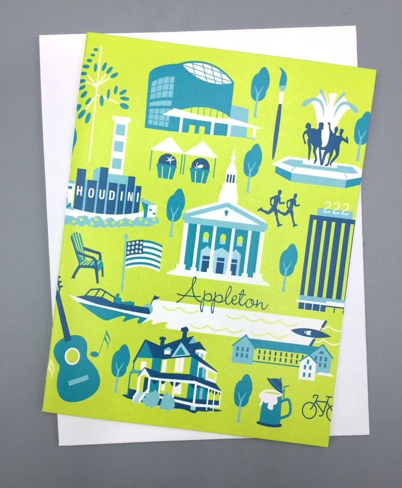 Appleton Wisconsin Cards Etsy