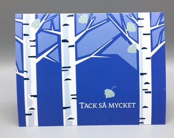 Swedish Thank you card, Tack sa Mycket,card