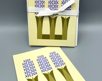 SALE, 10 card pack, Hyacinth Flower cards