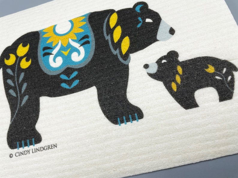 CindyLindgren Dala Bear Dishcloth - Thumbnail 3