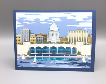 Madison Skyline, Wisconsin Card