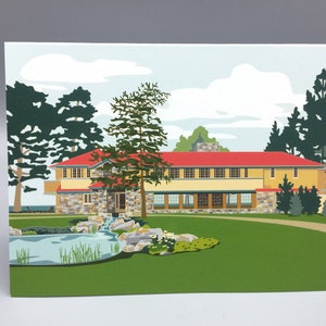 Graycliff, Frank Lloyd Wright architecture, New York, card