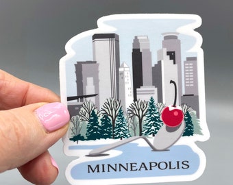 Minneapolis Skyline, Vinyl Sticker,