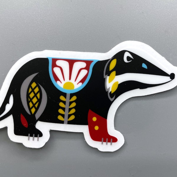 Dala Badger, Vinyl Sticker, 3"