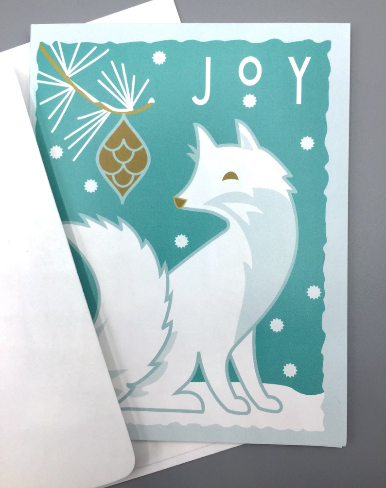 White Fox Holiday card image 3