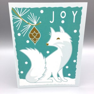 White Fox Holiday card image 1