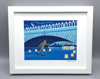 Luminary Loppet Cross Country Ski Art Print, Minneapolis, Minnesota