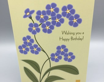 Forget Me Not Birthday Card