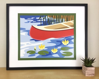 Canoe, 16x20" art print
