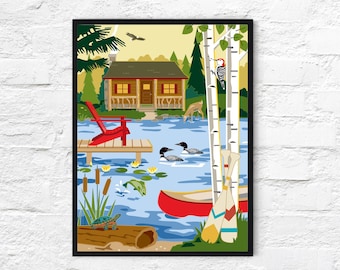 Cabin Life, 24 x 18" poster
