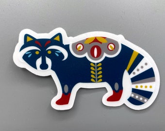 Dala Raccoon, Vinyl Sticker, 3"