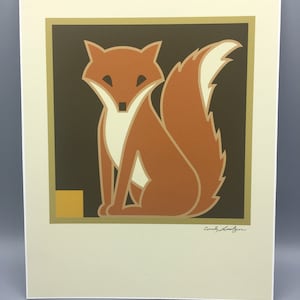 Fox, Art print, Craftsman style