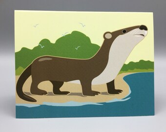 Otto the Otter card, Fergus Falls, Minnesota